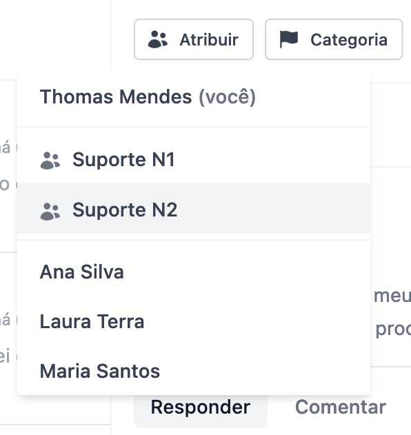 Atribuição a equipes